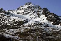 [#227] berg, fj�ll, sn�, sn�kl�tt, bl� himmel, Raftsundet, Lofoten