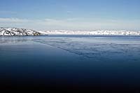 [#709] sn, landskap, hav, vatten, is, moln, bl, bltt, stilla, Bkfjorden
