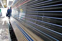 [#0083] X2000, lokf�rare, j�rnv�gsstation, perrong, plattform, rostfritt st�l, j�rnv�g