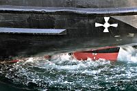 [#874s] fartyg, propeller, vatten, akter