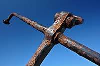 [#321r] ankare, rost, bl� himmel, id�bild